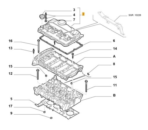 LSC 0248P9 : Cylinder Head Rocker Valve Cover & Gaskets - NEW - Image 11