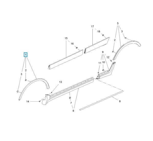 LSC 95275449 : GENUINE Front RHS Wheel Arch Trim - NEW - SALE - Image 11