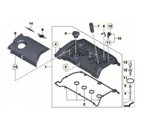 LSC 11127603390 : Rocker Valve / Cylinder Head Cover - NEW - Image 11