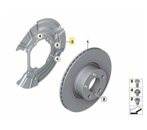 LSC 34211166107 : Pair of Rear Brake Dust Shields / Splash Guards - NEW - Image 11