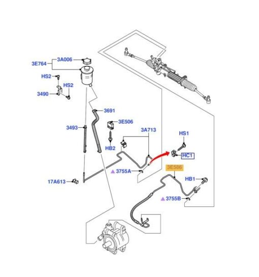 LSC 1764044 : High Pressure Power Steering (PAS) Hose for Ford Transit - NEW - Image 11