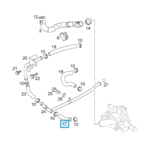 LSC 97300149 : GENUINE VAUXHALL Thermostat Bypass Hose - NEW - Image 11